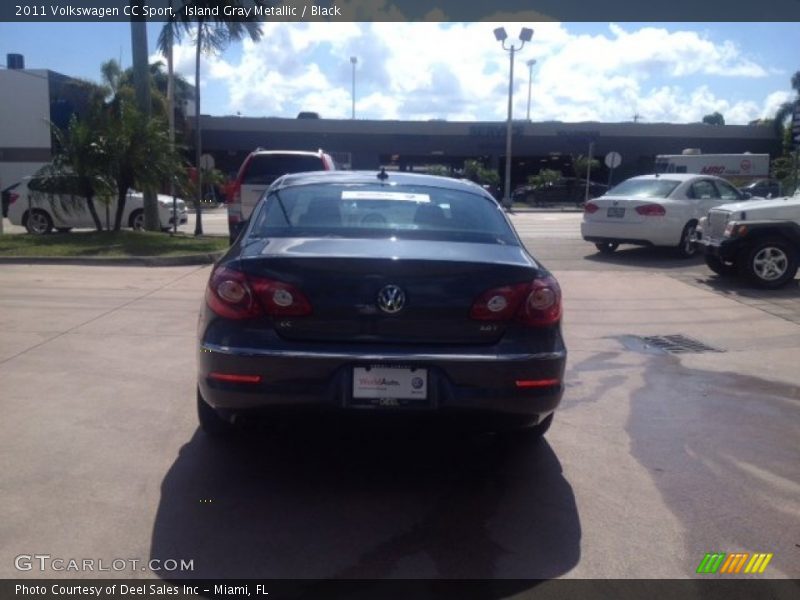Island Gray Metallic / Black 2011 Volkswagen CC Sport