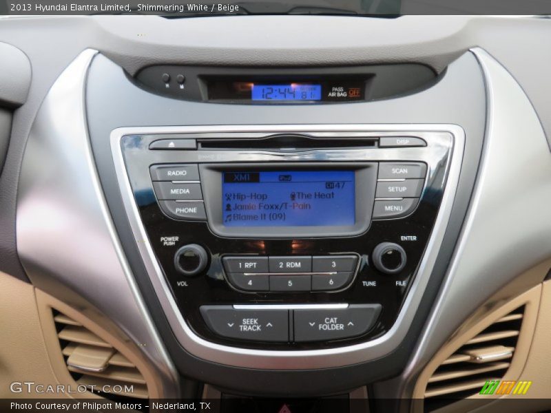 Shimmering White / Beige 2013 Hyundai Elantra Limited