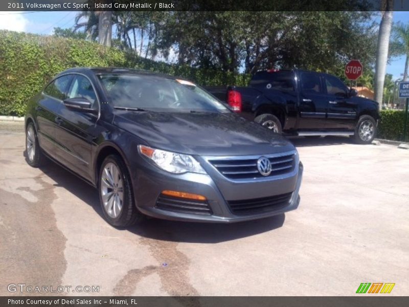 Island Gray Metallic / Black 2011 Volkswagen CC Sport