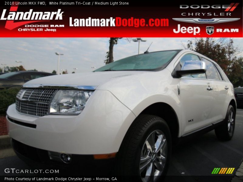 White Platinum Tri-Coat / Medium Light Stone 2010 Lincoln MKX FWD