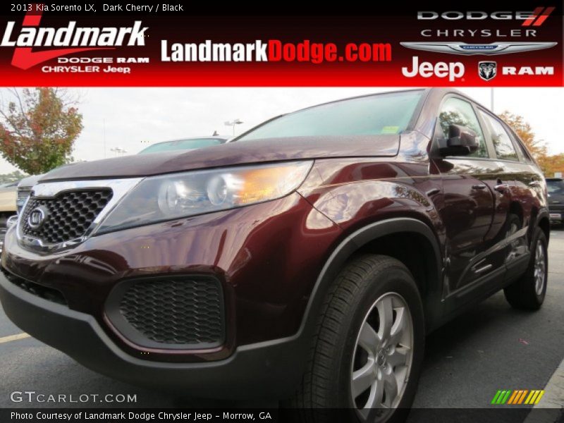 Dark Cherry / Black 2013 Kia Sorento LX