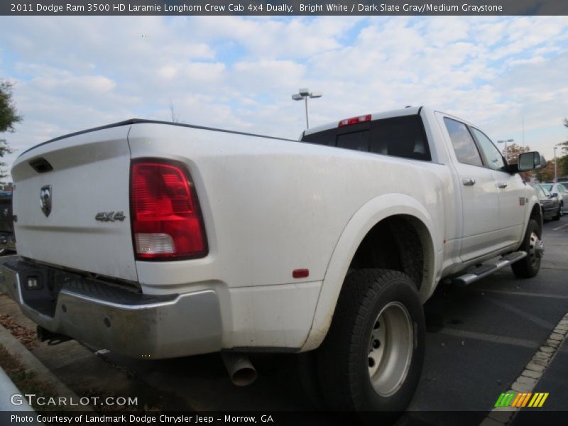 Bright White / Dark Slate Gray/Medium Graystone 2011 Dodge Ram 3500 HD Laramie Longhorn Crew Cab 4x4 Dually