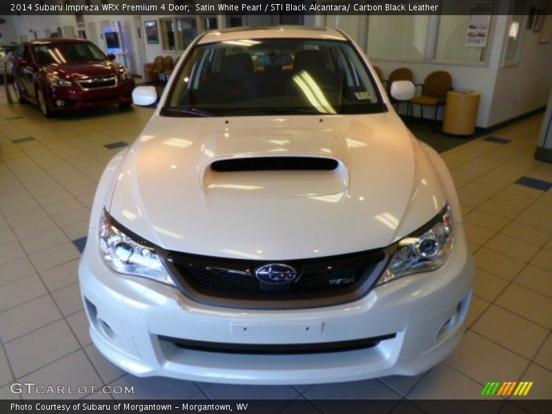 Satin White Pearl / STI Black Alcantara/ Carbon Black Leather 2014 Subaru Impreza WRX Premium 4 Door