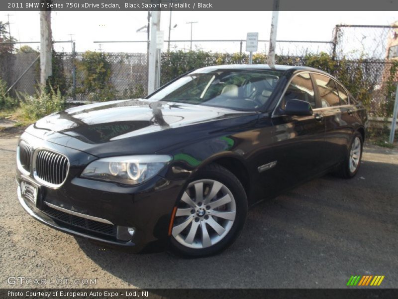 Black Sapphire Metallic / Black 2011 BMW 7 Series 750i xDrive Sedan