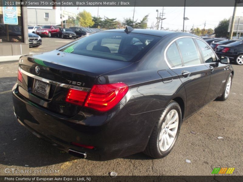 Black Sapphire Metallic / Black 2011 BMW 7 Series 750i xDrive Sedan