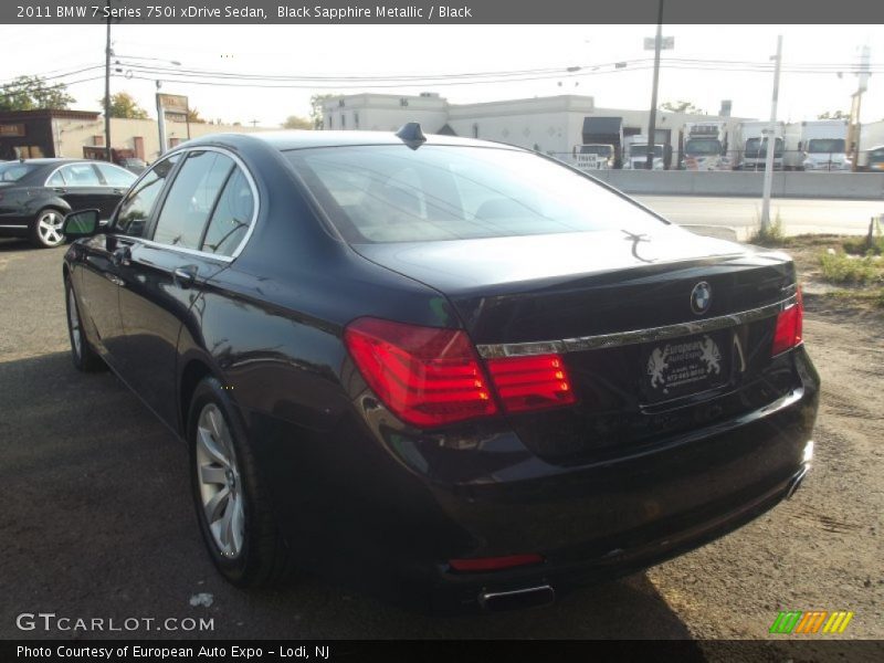 Black Sapphire Metallic / Black 2011 BMW 7 Series 750i xDrive Sedan