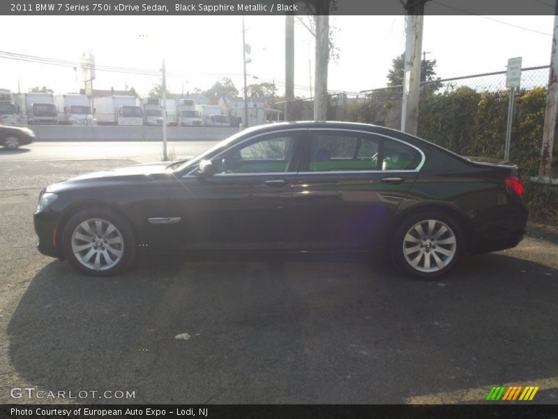 Black Sapphire Metallic / Black 2011 BMW 7 Series 750i xDrive Sedan