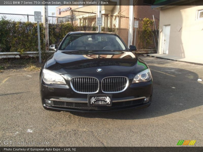 Black Sapphire Metallic / Black 2011 BMW 7 Series 750i xDrive Sedan