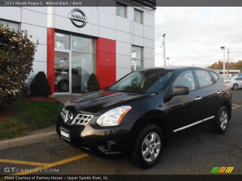 Wicked Black / Black 2011 Nissan Rogue S