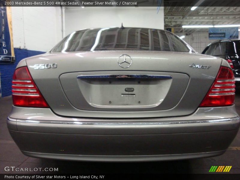 Pewter Silver Metallic / Charcoal 2003 Mercedes-Benz S 500 4Matic Sedan