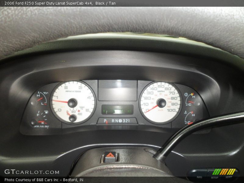 Black / Tan 2006 Ford F250 Super Duty Lariat SuperCab 4x4