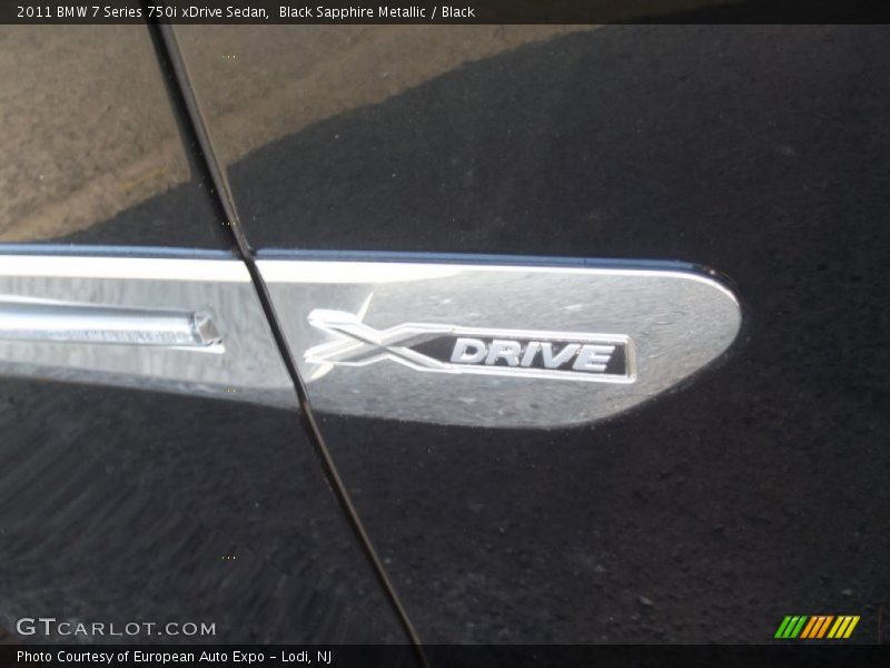 Black Sapphire Metallic / Black 2011 BMW 7 Series 750i xDrive Sedan