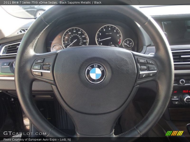 Black Sapphire Metallic / Black 2011 BMW 7 Series 750i xDrive Sedan