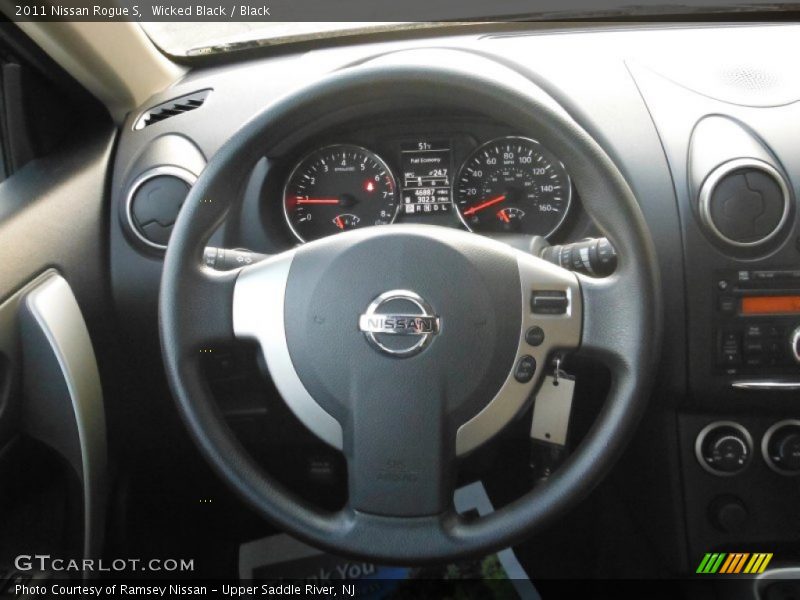 Wicked Black / Black 2011 Nissan Rogue S