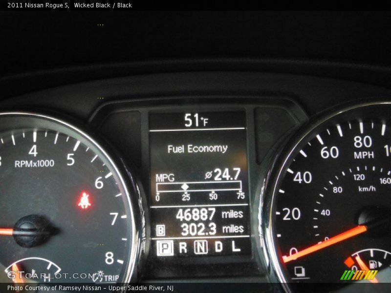 Wicked Black / Black 2011 Nissan Rogue S