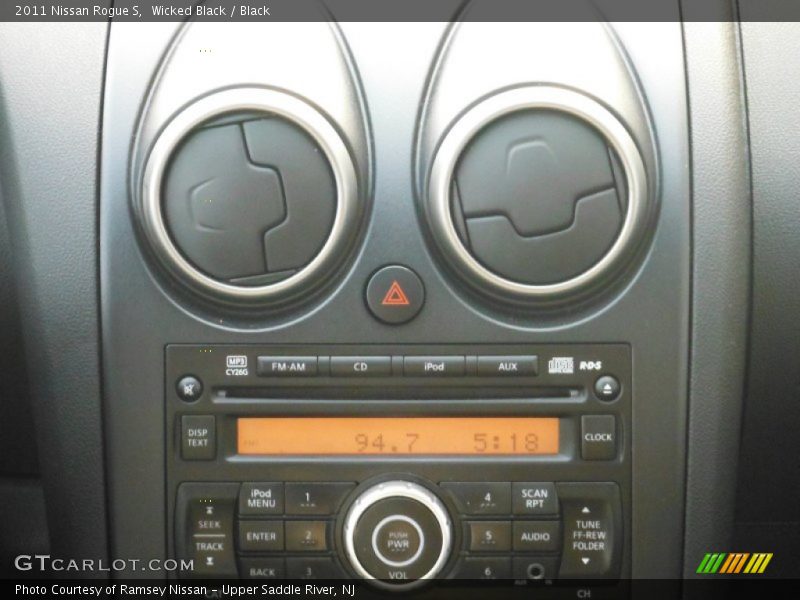 Wicked Black / Black 2011 Nissan Rogue S
