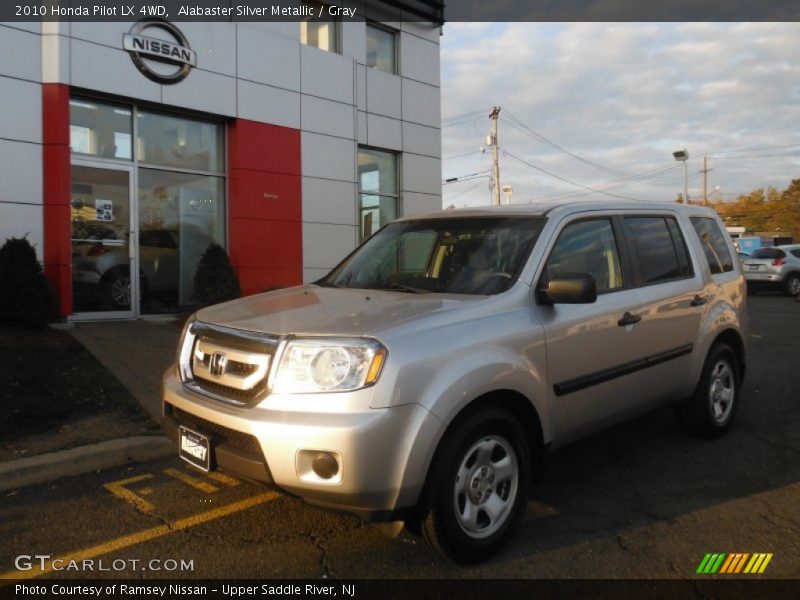 Alabaster Silver Metallic / Gray 2010 Honda Pilot LX 4WD