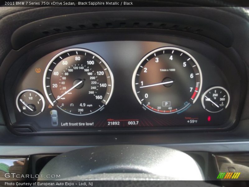 Black Sapphire Metallic / Black 2011 BMW 7 Series 750i xDrive Sedan