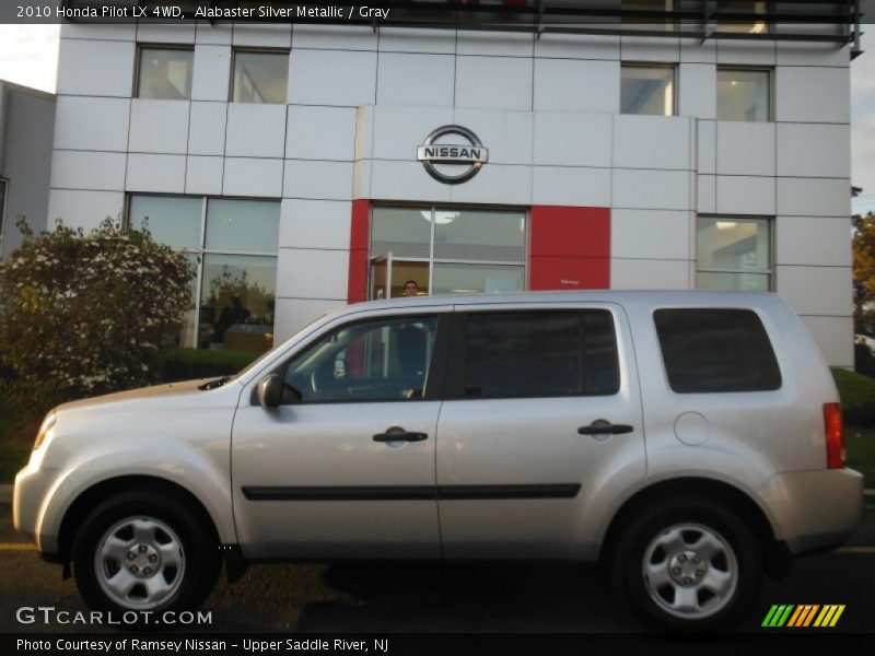 Alabaster Silver Metallic / Gray 2010 Honda Pilot LX 4WD