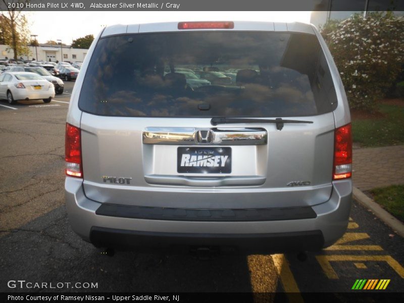 Alabaster Silver Metallic / Gray 2010 Honda Pilot LX 4WD