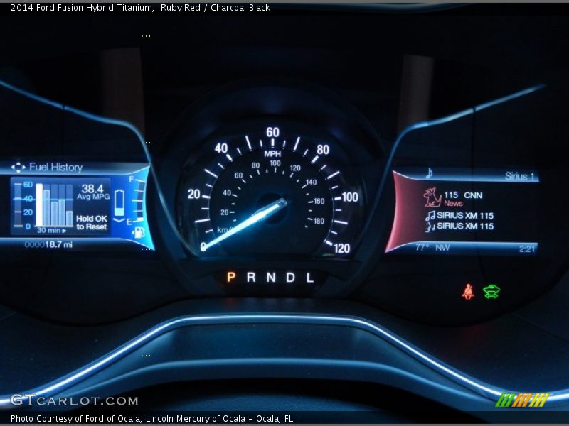  2014 Fusion Hybrid Titanium Hybrid Titanium Gauges