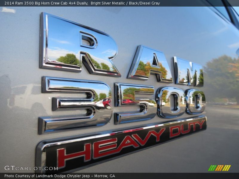 Bright Silver Metallic / Black/Diesel Gray 2014 Ram 3500 Big Horn Crew Cab 4x4 Dually