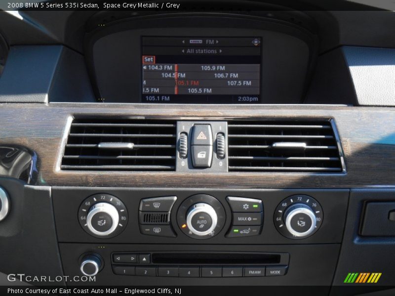Space Grey Metallic / Grey 2008 BMW 5 Series 535i Sedan