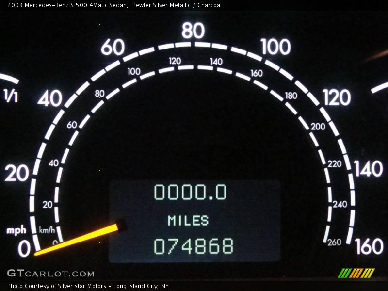 Pewter Silver Metallic / Charcoal 2003 Mercedes-Benz S 500 4Matic Sedan