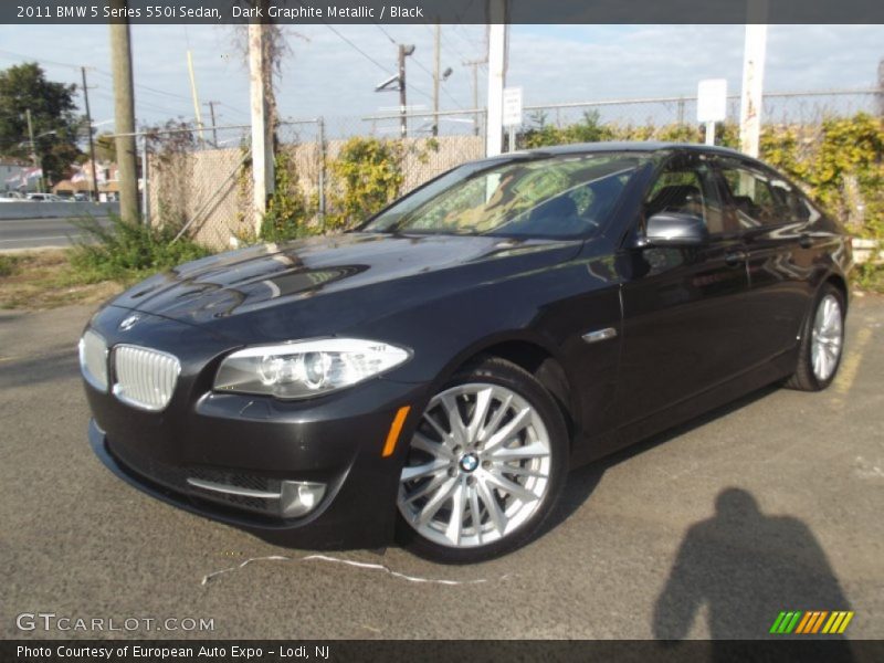 Dark Graphite Metallic / Black 2011 BMW 5 Series 550i Sedan