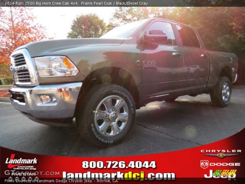 Prairie Pearl Coat / Black/Diesel Gray 2014 Ram 2500 Big Horn Crew Cab 4x4