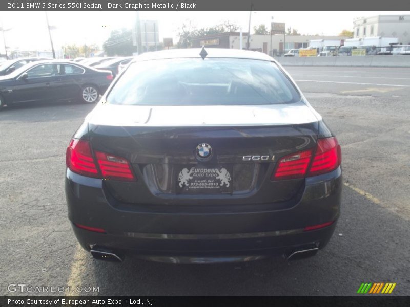 Dark Graphite Metallic / Black 2011 BMW 5 Series 550i Sedan