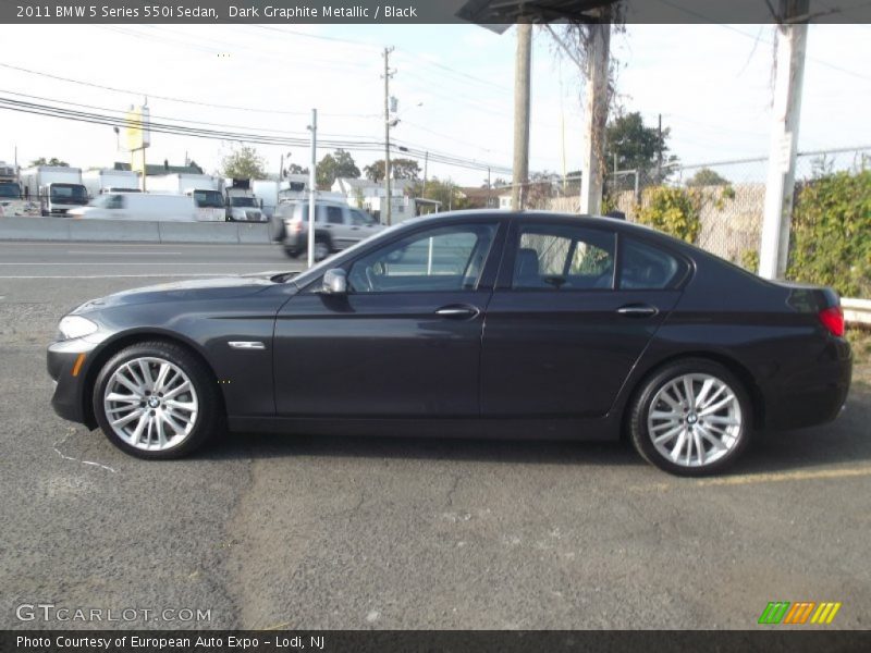 Dark Graphite Metallic / Black 2011 BMW 5 Series 550i Sedan