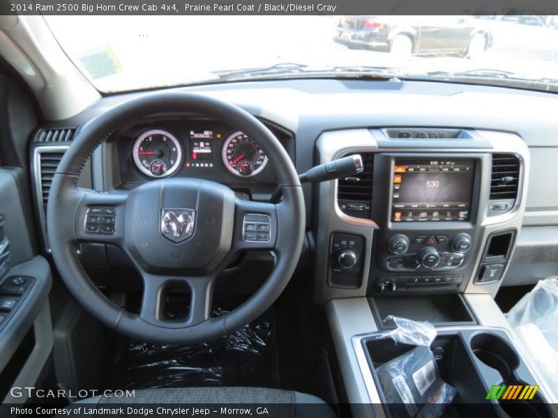 Prairie Pearl Coat / Black/Diesel Gray 2014 Ram 2500 Big Horn Crew Cab 4x4