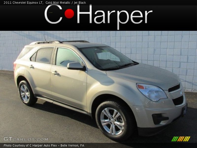 Gold Mist Metallic / Jet Black 2011 Chevrolet Equinox LT