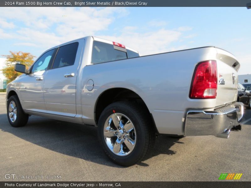 Bright Silver Metallic / Black/Diesel Gray 2014 Ram 1500 Big Horn Crew Cab