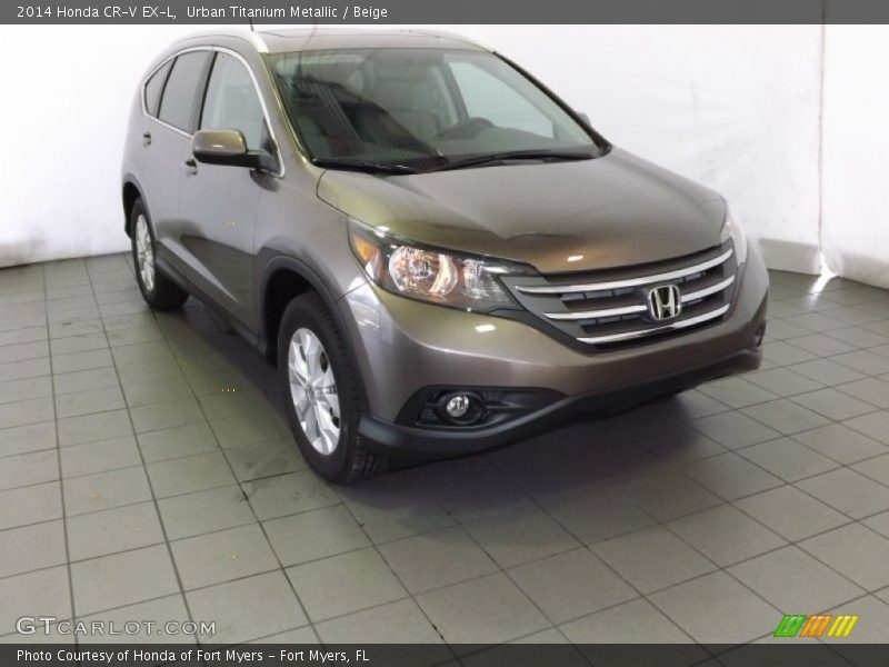 Urban Titanium Metallic / Beige 2014 Honda CR-V EX-L