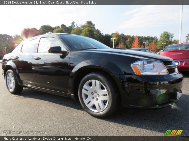 Black Clear Coat / Black/Light Frost Beige 2014 Dodge Avenger SE