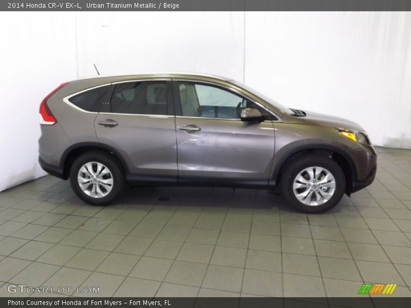 Urban Titanium Metallic / Beige 2014 Honda CR-V EX-L