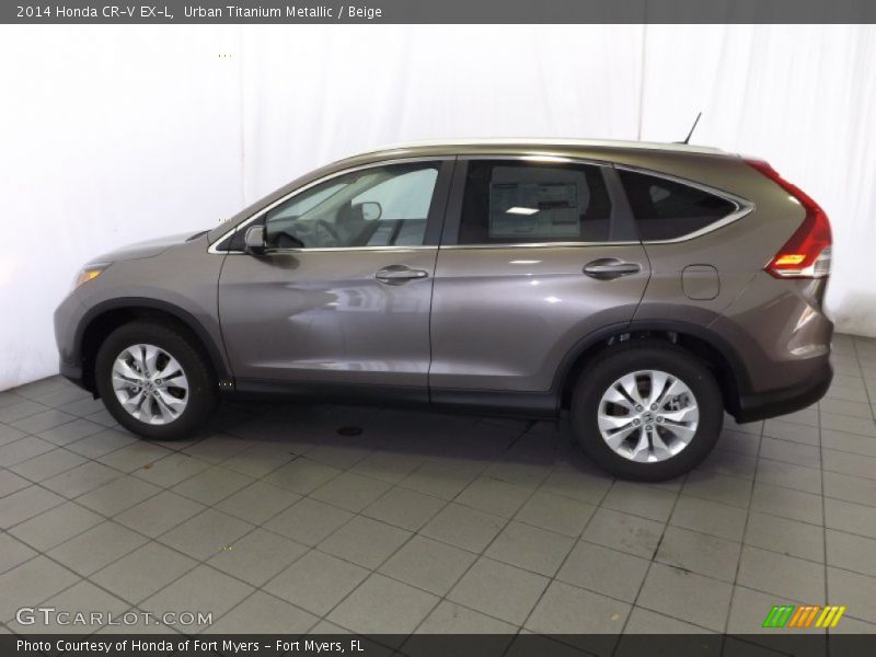 Urban Titanium Metallic / Beige 2014 Honda CR-V EX-L