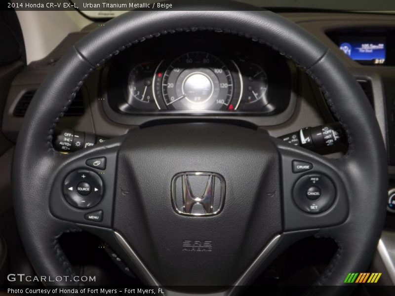 Urban Titanium Metallic / Beige 2014 Honda CR-V EX-L