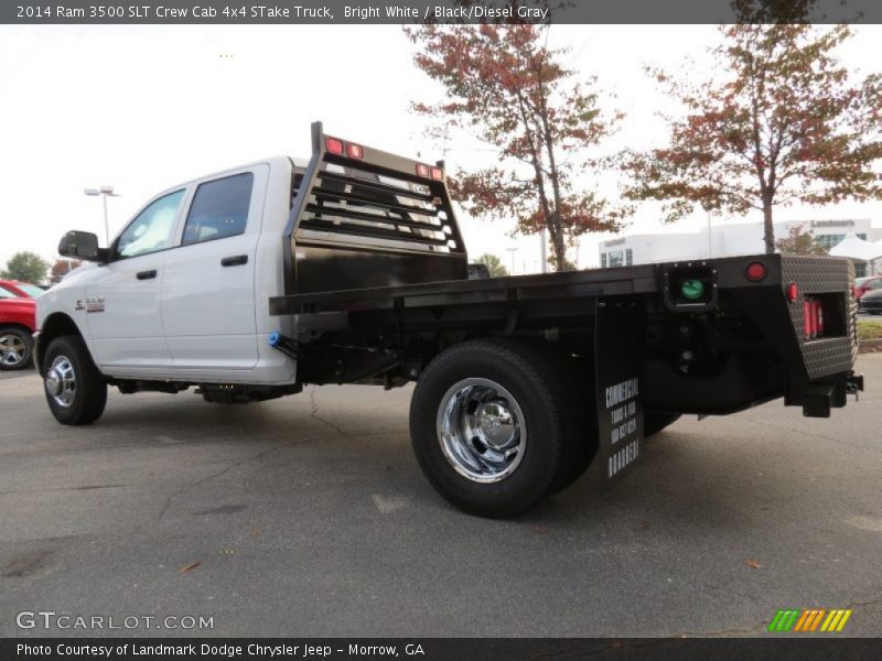 Bright White / Black/Diesel Gray 2014 Ram 3500 SLT Crew Cab 4x4 STake Truck
