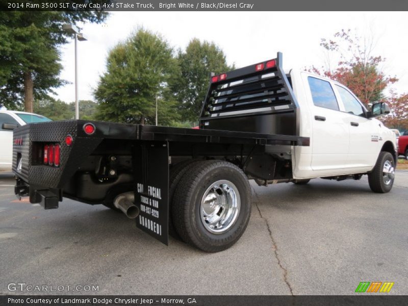Bright White / Black/Diesel Gray 2014 Ram 3500 SLT Crew Cab 4x4 STake Truck