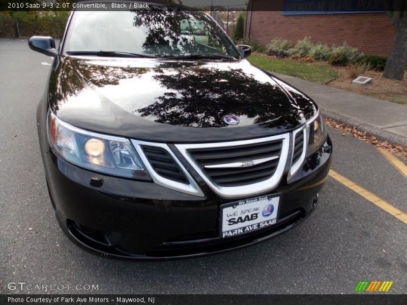 Black / Black 2010 Saab 9-3 2.0T Convertible