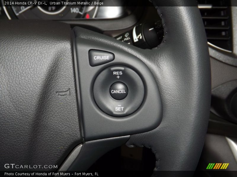Urban Titanium Metallic / Beige 2014 Honda CR-V EX-L
