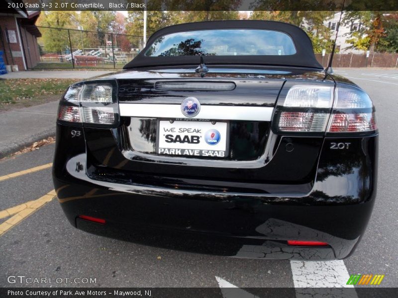 Black / Black 2010 Saab 9-3 2.0T Convertible