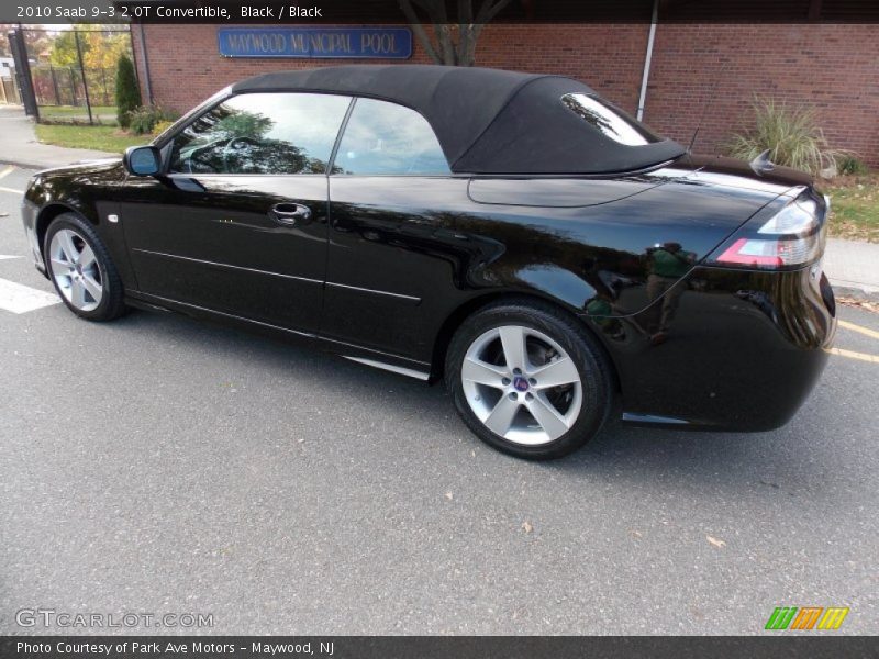 Black / Black 2010 Saab 9-3 2.0T Convertible