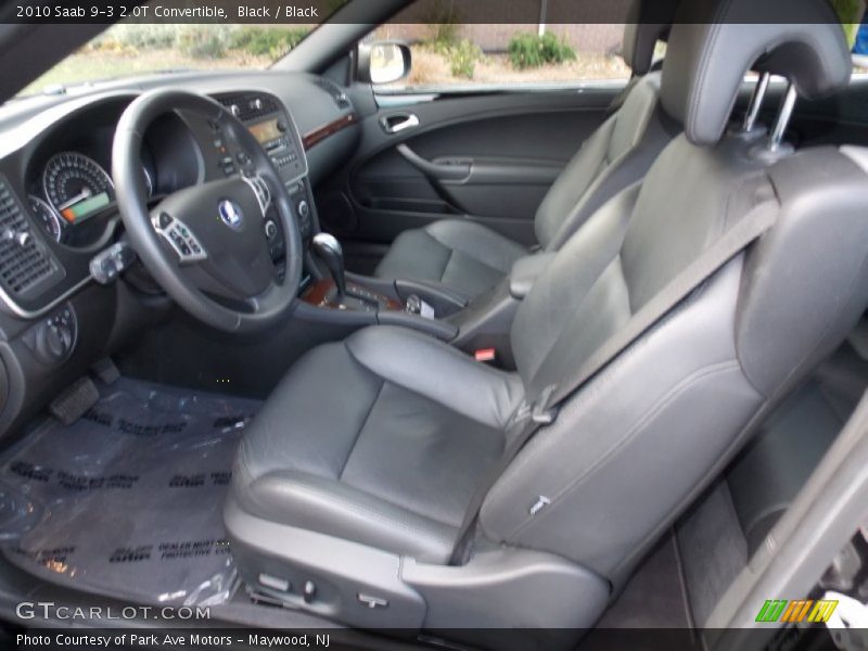Black / Black 2010 Saab 9-3 2.0T Convertible