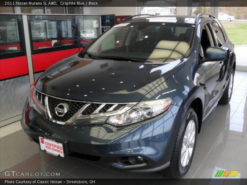 Graphite Blue / Black 2011 Nissan Murano SL AWD