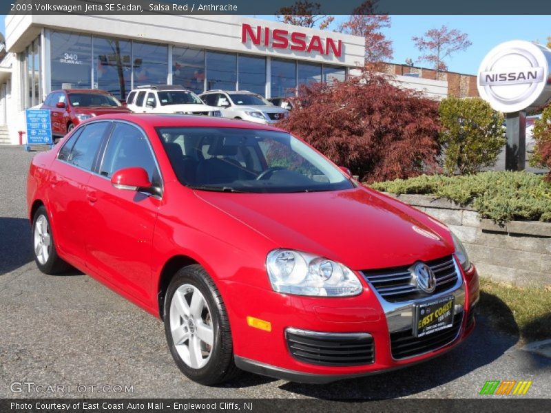 Salsa Red / Anthracite 2009 Volkswagen Jetta SE Sedan
