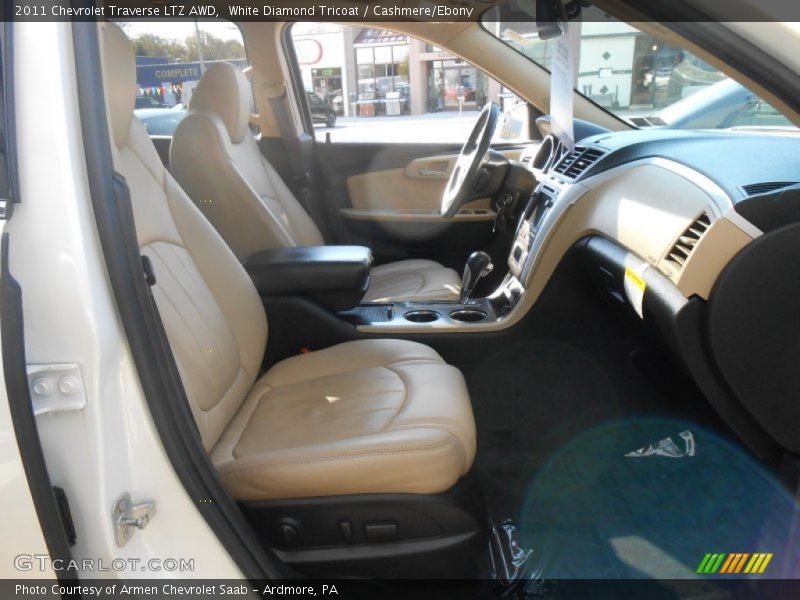 White Diamond Tricoat / Cashmere/Ebony 2011 Chevrolet Traverse LTZ AWD
